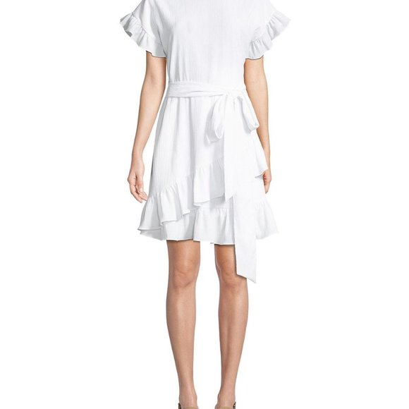 NWOT Michael Kors Ruffle Wrap Dress - Picture 2 of 6